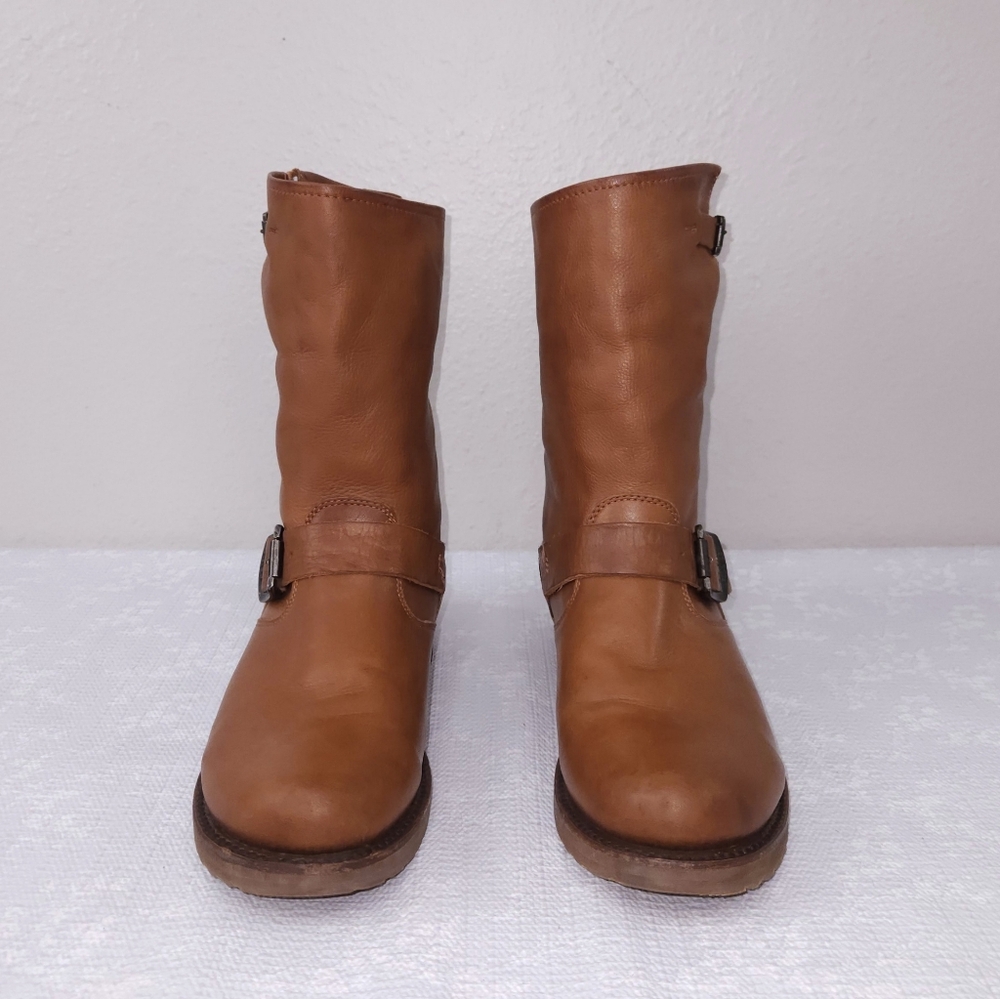 FRYE Veronica Shortie Brown Leather Boots US 8 - Picture 5 of 11